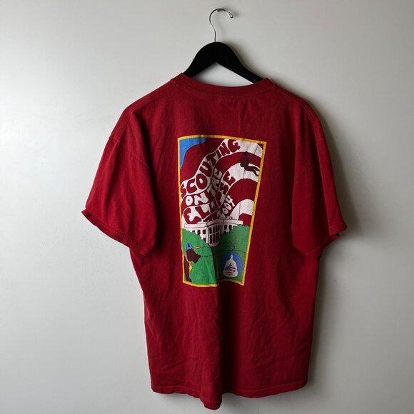 2004 Vintage Y2K Scouting on the Ellipse T Shirt Red XL Extra Large Graphic Tee - Picture 13 of 16